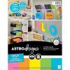 imageAstrodesigns Sticker Paper 85quot x 11quot Fully Adhesive Back White 30 Sheets 91702Brights