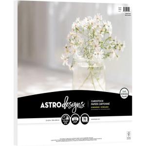imageAstrodesigns Crafting Cardstock 12quot x 12quot 65 lb176 gsm Bright White 70 Sheets 9152212 x 12