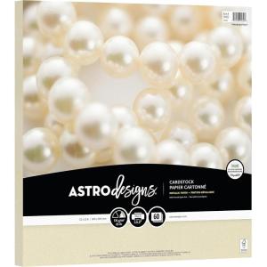 imageAstrodesigns Crafting Cardstock 12quot x 12quot 65 lb176 gsm Champagne Pearl 60 Sheets 91052