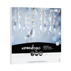 imageAstrodesigns Crafting Cardstock 12quot x 12quot 65 lb176 gsm White Gold 60 Sheets 91054