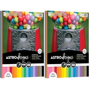 imageNeenah Astrodesigns Cardstock Pack 85quotX11quot 72Pkg  18 Bold ampamp Vivid Colors72 Pack of 2