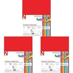imageNeenah Astrodesigns Cardstock Pack 85quotX11quot 72Pkg  18 Bold ampamp Vivid Colors85inch x 11inch 72Pkg Pack of 3
