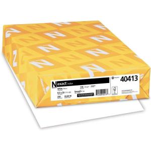 imageWausau Exact Index Cardstock 250 Sheets White 94 Brightness 110 lb 85 x 14 Inches
