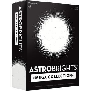 imageAstrobrights Mega Collection Colored Cardstock Bright Confetti White 320 Sheets 65 lb176 gsm 85quot x 11quot  MORE SHEETS 91683320 Count Pack of 1