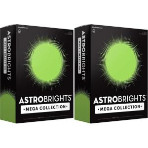 imageAstrobrights Mega Collection Colored Cardstock Bright Lime Green 320 Sheets 65 lb176 gsm 85quot x 11quot  MORE SHEETS 916981 Ream Pack of 2