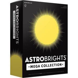 imageAstrobrights Mega Collection Colored Cardstock Punchy Pastel Lemon Twirl 320 Sheets 65 lb176 gsm 85quot x 11quot  MORE SHEETS 91750320 Count Pack of 1