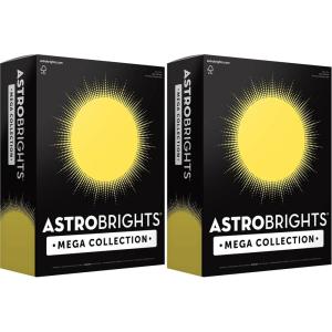 imageAstrobrights Mega Collection Colored Cardstock Punchy Pastel Lemon Twirl 320 Sheets 65 lb176 gsm 85quot x 11quot  MORE SHEETS 91750320 Count Pack of 2