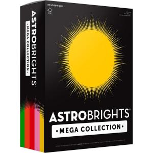 imageAstrobrights Mega Collection Colored Paper 8  x 11 24 lb89 gsm Retro 5Color Assortment 625 Ct 91685quotAmazon Exclusivequot  More Sheets  Assorted1 Ream