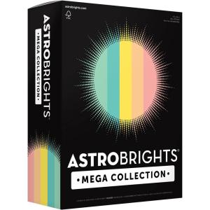 imageAstrobrights Mega Collection Colored Paper Punchy Pastel 5Color Assortment 625 Sheets 24 lb89 gsm 85quot x 11quot  MORE SHEETS 91732625 Count Pack of 1