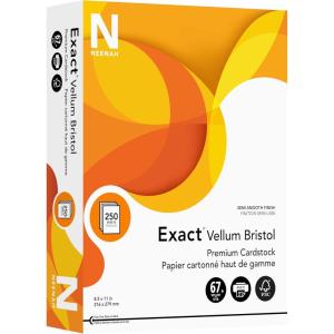 imageNeenah Paper Exact Vellum Bristol 67 lb 85 x 11quot 250 Sheets White 94 Brightness 80211