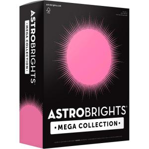 imageAstrobrights Mega Collection Colored Paper Neon Pink 625 Sheets 24 lb89 gsm 85quot x 11  MORE SHEETS 916731 Ream