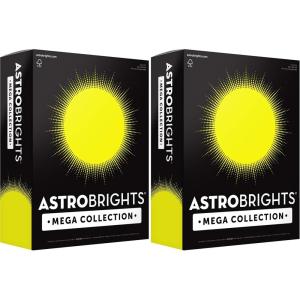 imageAstrobrights Mega Collection Colored Paper Neon Yellow 625 Sheets 24 lb89 gsm 85quot x 11quot  MORE SHEETS 916761 Ream Pack of 2