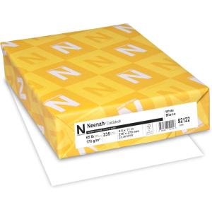 imageNeenah White Cardstock 65 lb 85quot x 11quot 235 Sheets Thick and durable card stock for invitations business cards crafts and printing