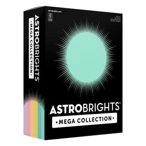 imageAstrobrights Mega Collection Colored Paper Punchy Pastel Assortment Expanded 6Colors 624 Sheets 24 lb89 GSM 85 x 11  More Colors More Sheets 91649